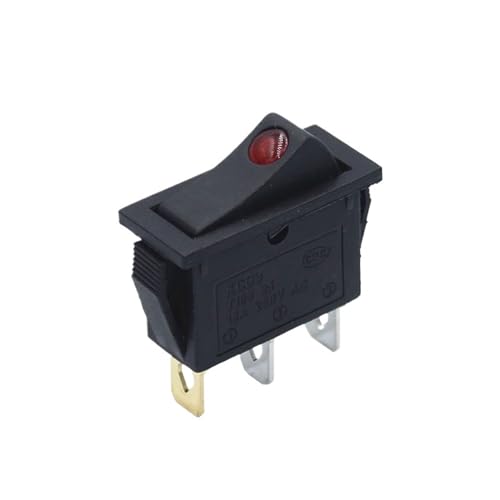 Interrupteur KCD3 noir 16A à verrouillage efficace avec témoin LED vert