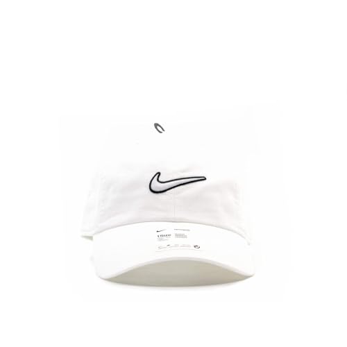 Nike Cap Heritage 86 Essential Swoosh, White/White, One Size, 943091-100
