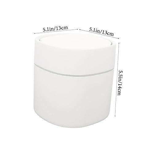 Caneca de basura compacta rectangular blanca Ciieeo miniatura 2