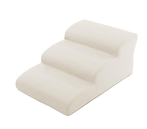セルタン(Cellutane) ドッグステップ 3段 ワイド アイボリー PVC生地 ペット用 階段 幅広 日本製 A389a-a-598WH