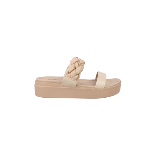 Image of Metro Women Unique Weave-Like Strap Platform Heel Fashion Sandal