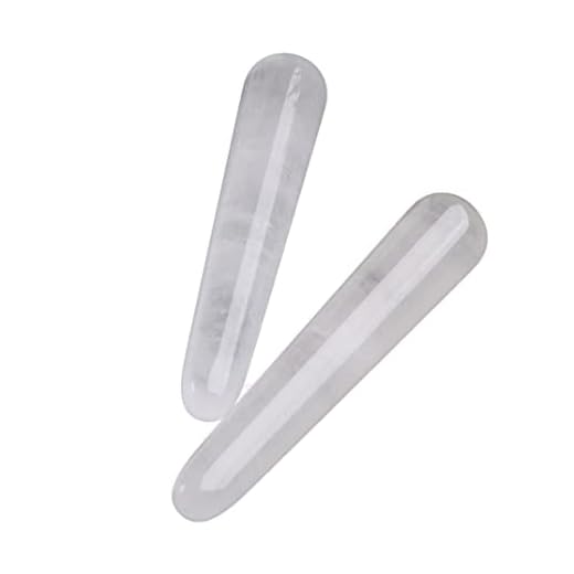 AMOYSTONE Clear Quartz Massage Wands
