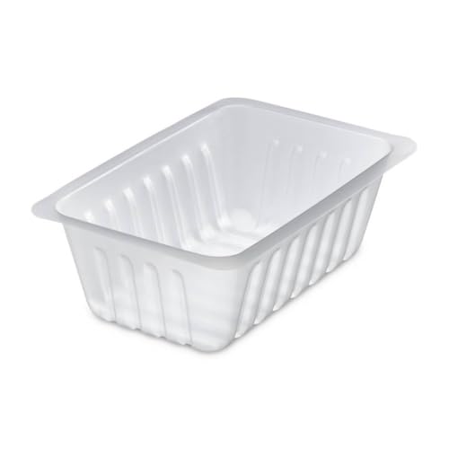D-Work 250 Barquettes Charcutières 375cc de 13,8 x 9 x 4,6 cm - Emballage Pro Fraîcheur - Transparent Alimentaire