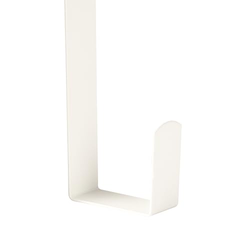 Image of Slim Over The Door Wreath Hanger for Front Door, 15 inch White 2 Pack | Damage-free wreath holder, Easy to Use and Reusable Door Hook for Christmas, Thanksgiving, Halloween and Daily Decor