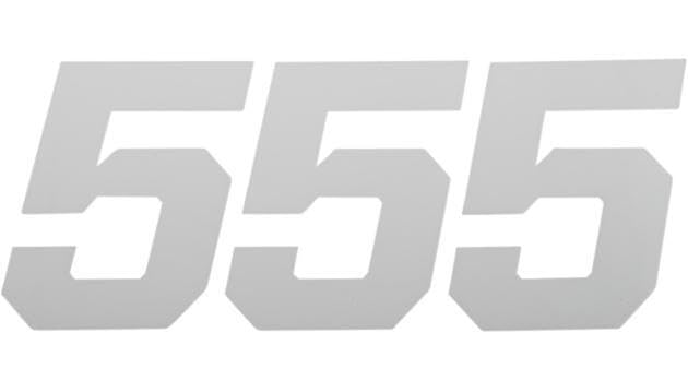 ATV&UTV Replace Parts & Accessories for Dcor Race Plate Number #5 6" H White 3-Pack Mod-BBM45-FV6254