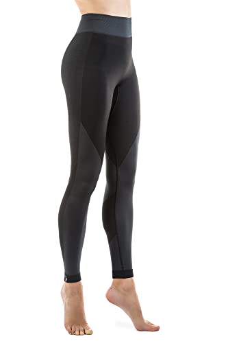 Relaxsan Sport 8050 (Schwarz/Grau, S) Sport Leggins Kompression Unisex Mann Frau