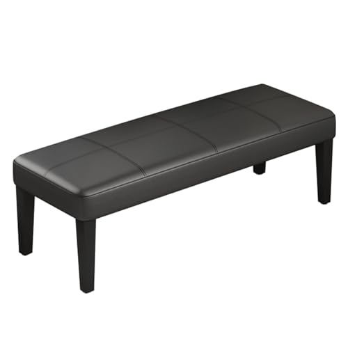 Banc à chaussures en bois massif rembourré 100 cm de long pour l'entrée et la chambre