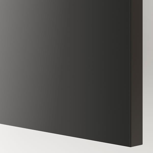 ProTuning HOMEMETOD Armario de pared esquinero con estantes, negro-gris/Nickebo antracita mate, 68x100 cm