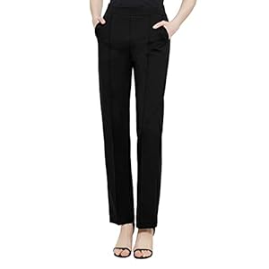 Urban CoCo Women’s Yoga Dress Pants Stretchy Casual Slacks Straight Leg Work Pants with Pockets