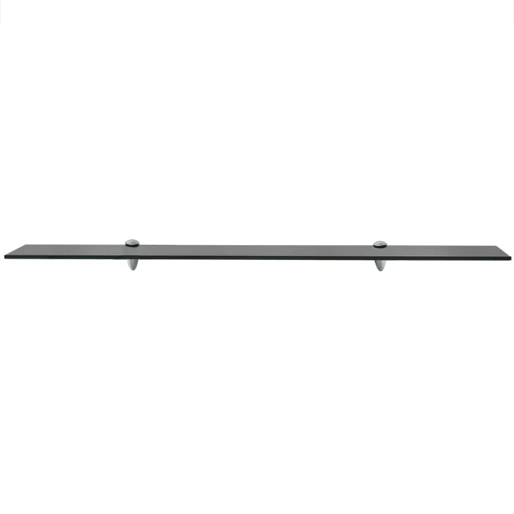 INLIFE 2 estanterías flotantes, cristal, 100 x 20 cm, 8 mm, color negro, 9,4 kg