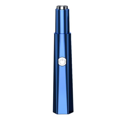 CHICAMPERA Recortadora de Vello Nasal y Cejas para Hombre Sistema de Corte Rotativo y Diseño de Alta Velocidad en Color Azul de Pvc, Adecuado para Barba y Detalles