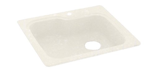 Up To 50% OFF Swanstone KS03322SB.059 Solid Surface 1-Hole Drop in Single-Bowl Kitchen Sink, 33-in L X 22-in H X 10-in H, Tahiti Ivory