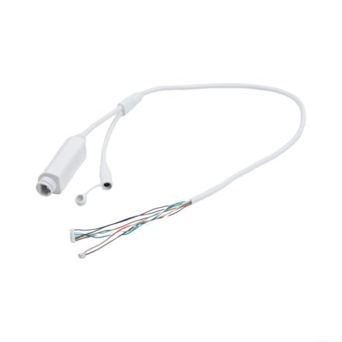 Cable con módulo PoE incorporado 48V a 12V resistente a la intemperie para cámara IP, con conector RJ45, blanco, 70 cm de longitud miniatura 6
