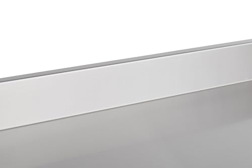 Image of Kratos Stainless Steel Kitchen Prep Table 72 inchx24 inch with Backsplash and Undershelf, NSF Worktable for Restaurants - 16ga /304SS