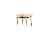 Schlichtes edles Design Rolf Benz HCK945 Hocker, Metall, 48 x 48 x 47 cm