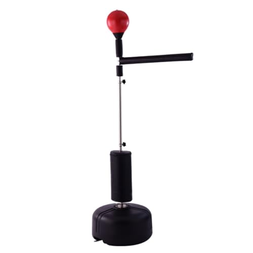 Aeroor自立式 パンチングボール 練習用ボール 打撃練習 PUレザー 高弾性フォーム 360°リフレックスバー付き 135-185cm 調整可能 スピード 動体視力 反射神経 瞬発力 自宅 簡単 ストレス解消 フレックスバー付き ストレス解消 大人子供