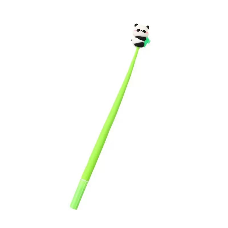 TXDAMAI Panda Shaped Gel Pens, 6 Pieces, 0.5 mm, Children's Novelty Pens Funny Ballpoint Pens for Student Family School Office, Imprint - Image 2