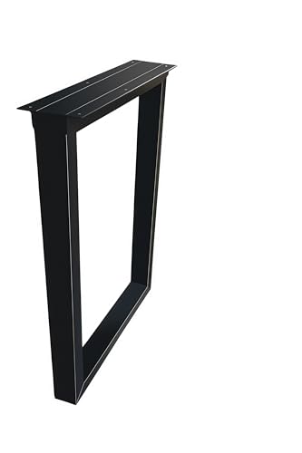 Andulaアイアンレッグ アイアン脚 テーブル脚 パーツ 幅40cm 高さ40~70cm DIY 口型 アイアン脚 バーカウンター 組合せフリーテーブル用脚 取り替え脚 金具付き 滑り防止調整可能なフットパッド 取り付けが簡単 強い支持力 2つで一組 (