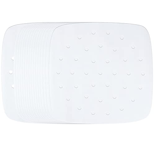 Lystaii 200pcs Air Fryer Parchment Paper, Square Air Fryer Liners, Perforated Steaming Parchment Liner Parchment Paper Sheets for Air Fryer, Steaming Basket, Baking, Oven, Cooking (White, 8.5inches)