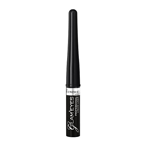 RIMMEL LONDON Glam'Eyes Professional Liquid Liners - Black Glamour, 3,5 ml