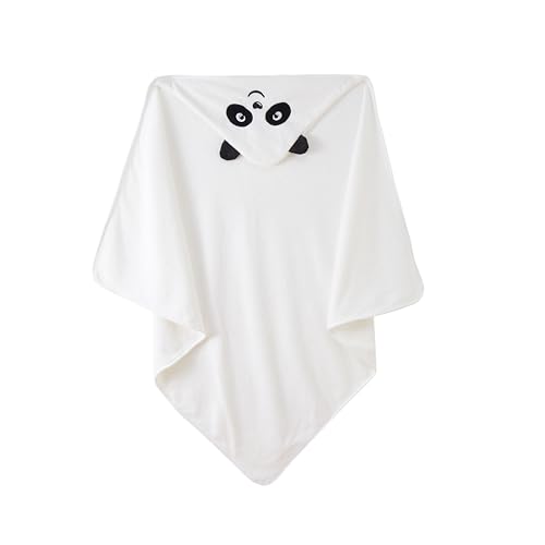 Image of JN&LULU Organic Cotton Fabric Hooded Towel for Kids & Toddlers, Ideal at Bath, Beach, Pool
