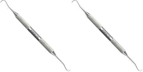 Image of Utopia Care Professional Dental Tartar Scraper Tool, Dental Pick, Double Ended Tartar Remover for Teeth, Plaque Remover, Tooth Scraper, (1, Silver, 6.5 Inch) (Pack of 2)