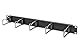 DIGITUS Kabel-Rangierpanel - 1HE - 5 Führungsbügel 40 x 75 mm - 19-Zoll - Für Netzwerkschränke & Netzwerkkabel - Schwarz