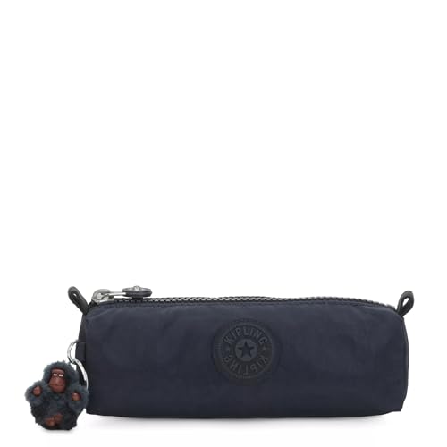 Kipling Women's Freedom Pencil Pouch, Small, Zipped, Water-Resistant, Nylon Pen Case, True Blue Tonal, 8.75''L x 2.5''H x 2.5''D