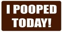 3pcs I Pooped Today Funny Hard Hat/Helmet Vinyl Decal Sticker