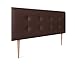 DHOME Testiera per letto imbottita Capitoné 8 cm di spessore. Testiera imbottita ACUALINE tessuto e similpelle. Testiere letto (similpelle cioccolato, 150 x 115 cm con gambe (letto 150/160)).