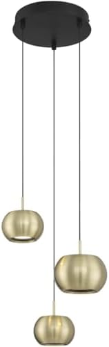 George Kovacs P5473-884-L Halo LED Mini Pendant, Coal And Brushed Gold