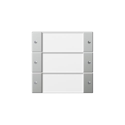 Gira 2133600 Jeu de 3 bascules transparent et acier inoxydable avec porte-étiquette