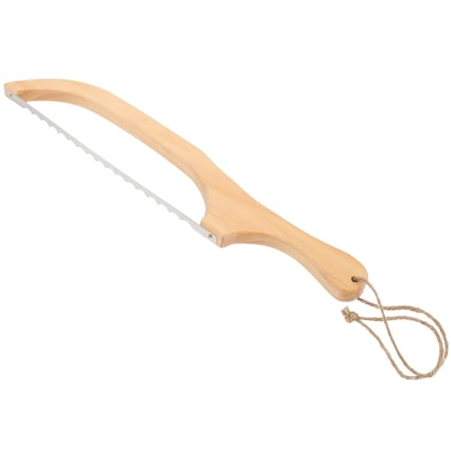 VERDANVERSE ステンレス製錆びにくい木製パン切りナイフ 軽量で再利用可能なトーストスライスツール ケーキやピザにも対応 家とプロ用キッチン