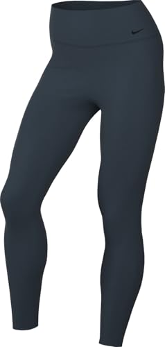 Nike Universa Women's Medium-Support High-Waisted 7/8 Leggings with Pockets (HQ6813-478, Black/Anthracite/Dark Smoke Grey)