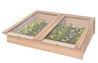 Gartenwelt Riegelsberger Premium Frühbeet Gemüsebeet Kräuterbeet 119x80xH21/30 cm aus Lärchenholz Hochbeetaufsatz