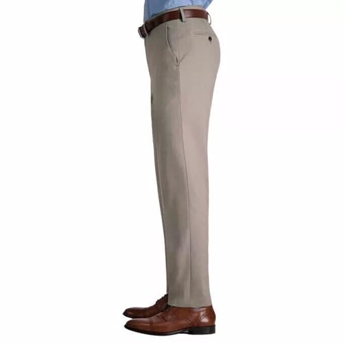 Haggar Men’s Performance Straight Fit 365 Flex Dress Pants (US, Waist Inseam, 34, 29, Regular, Regular, Tan)2