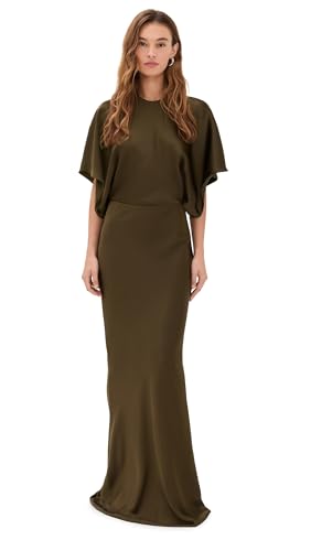 Amazon.com: Norma Kamali Women's Reverse Obie Gown, Bark, Green