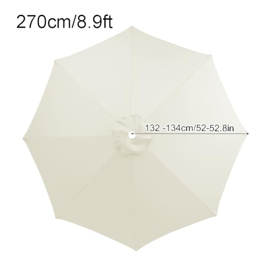 Toile de parasol 2,7 m haute résistance pour structure 8 baleines 133 cm - 3
