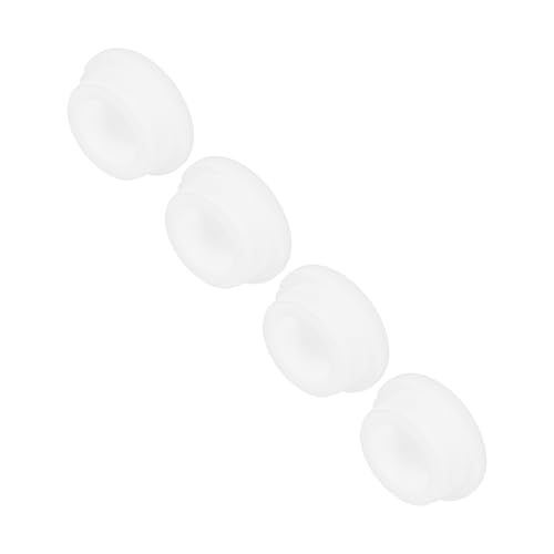 Image of MECCANIXITY 4Pcs T-Shaped Silicone Plugs 29mm 1-1 /8 Inch Dia Snap in Plug Hole Seal Cover Round Rubber Stopper for Kitchen Rubber Bulkheads Waterproof Sealing Plugs White