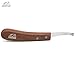 Equine Care Left-Handed Hoof Knife – Razor Sharp Short J2 Steel Blade, Professional Farrier Tool for Horse Hoof Trimming, Goats, Sheep & Livestock | Ergonomic, Rust-Resistant Wooden Handle.
