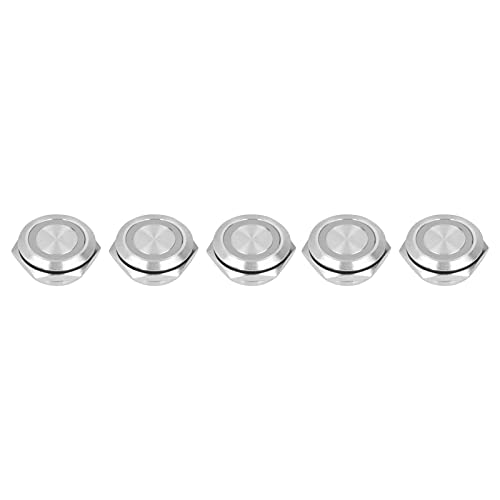 Push Button Switch, 22mm / 0.9in Momentary Push Button Switch, Mini Round Cap Shell High Flush Screw
