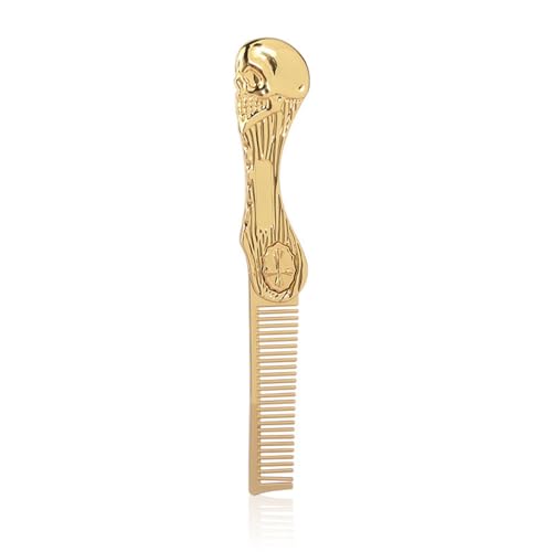Peine plegable de aleación para cabello y barba miniatura 1