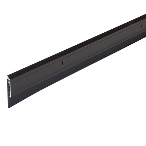 M-D Building Products 69609 All Season Aluminum Door Sweep for Bottom of Door, Heavy Duty Rubber Seal, Exterior & Interior Weather Stripping Bottom Door Seal, Commercial & Residential, (Bronze, 48in) by M-D Building Products - Used condition - US$19.54