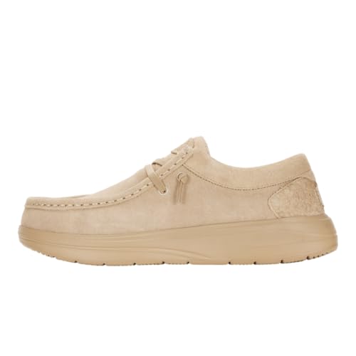 Image of HEYDUDE Men's Wally Comf Suede Slip-On Loafers | Lightweight Men's Casual Shoes | Extra Plush Midsole Padding for Everyday Wear