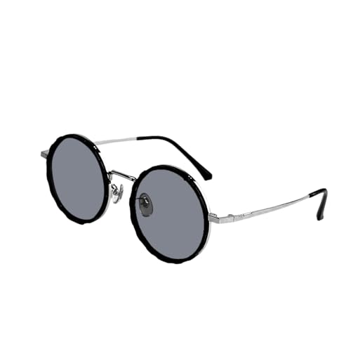 Adjustable Tint Round Sunglasses, Gradient Color Sunglasses for Men, 1 To 9 Gears Beach Glasses with Adjustable Lens