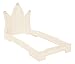 BioKinder Kai Letto impilabile Lettino Letto in Legno con testiera Corona 70 x 140 cm in Legno massello di Pino Bianco smaltato Bianco