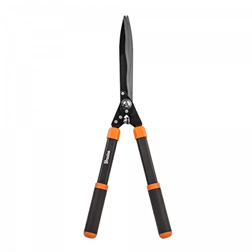 Heckenschere Hand Gartenschere Strauchschere Grasschere Astschere Wellenschliff Stahl Hecke (Schere Alu Klinge 25cm)