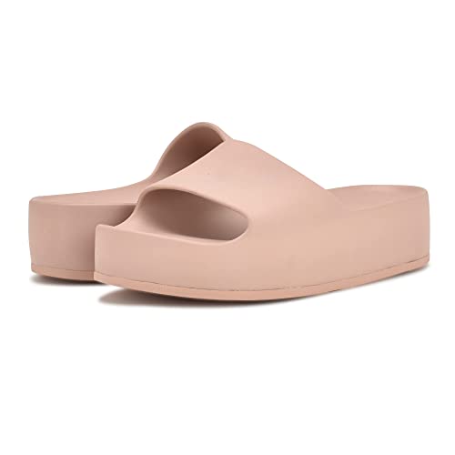 NINE WEST Sandalias de piscina para mujer, Nude 110, 40.5 EU