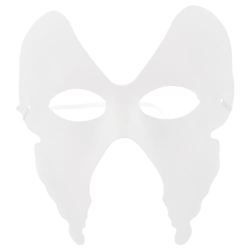 Totority 6pcs Diy Butterfly Mask Halloween Party Masquerade Butterfly Diy Paper Masks Paintable Paper Mache Art Cosplay Accessories Paintable Pulp Ordinary