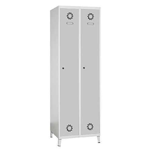 Taquillas Metálicas Soldada 1 Puerta Gris y 2 Cuerpos Gris. Dim: 1900 mm x 600 mm x 500 mm